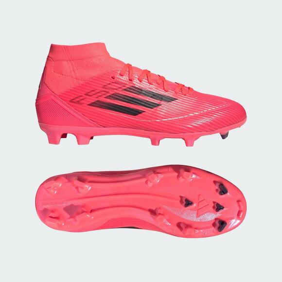 NEW Woman's Sz 11 Adidas F50 League Mid FG Soccer Cleats Turbo Pink IH3813 - Picture 1 of 9